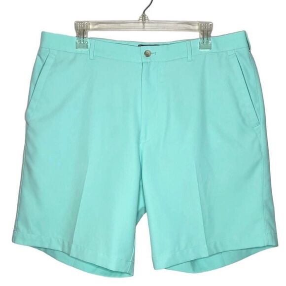 Peter Millar Crown Men's Salem Performance Short Aqua Green Size 36 - Picture 2 of 7